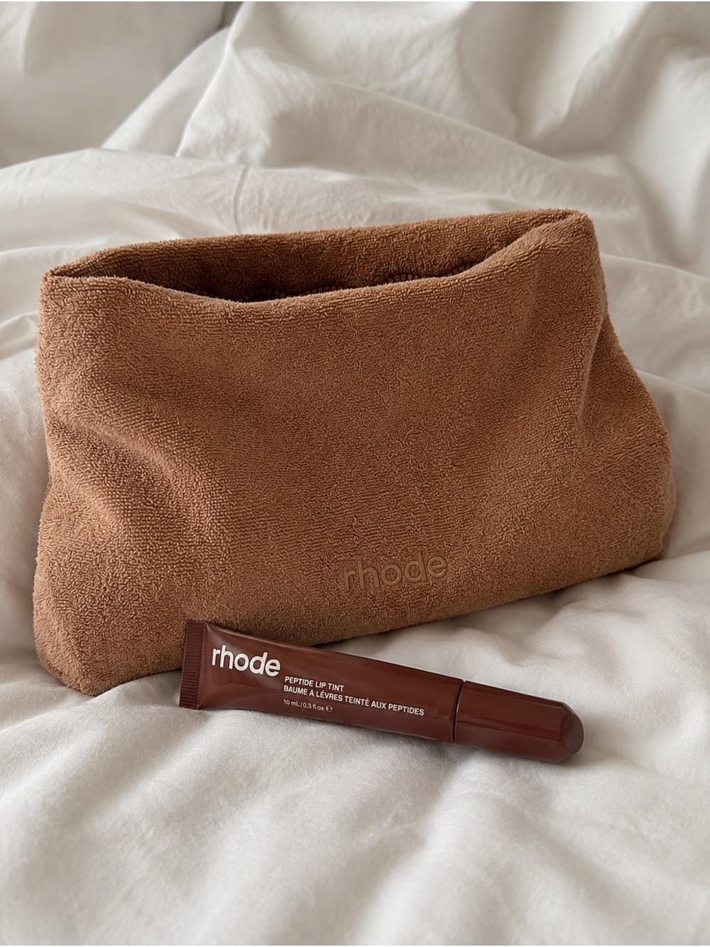 Rhode Terry Bag with Honey Mango Lip Tint